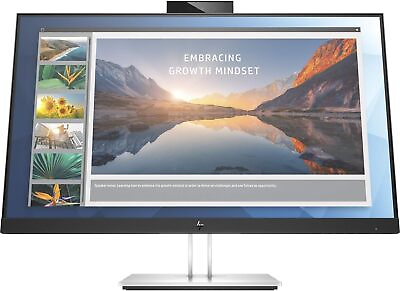 #ad HP E24d G4 23.8quot; FHD USB C Docking Monitor 60Hz 5ms Camera 1080p Pivot Black