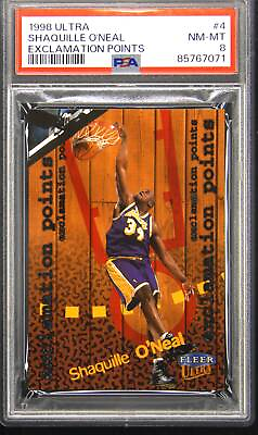 #ad #ad 1998 Fleer Ultra #4 Shaquille O#x27;Neal Exclamation Points PSA 8 NM MT POP 4 Lakers