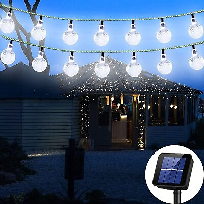 #ad Solar Powered 50 LED String Light Outdoor Garden Path Yard Waterproof Decor Lamp