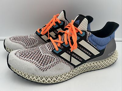 #ad Adidas Ultra 4D Men#x27;s Sneakers Running US Size 13 White Blue Orange HP9735 Rare