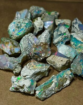 #ad 50 Cts Cut Grade Ethiopian Welo Opal Raw Lot AAA Grade Large Size Opal Rough