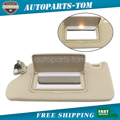 #ad #ad For 2013 2018 Nissan Altima Sun Visor With Light Mirror Driver Side Beige Tan