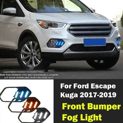 #ad LED Front Fog Light Fog Lamp Strobe Turn Signal For Ford Escape Kuga 2017 2019