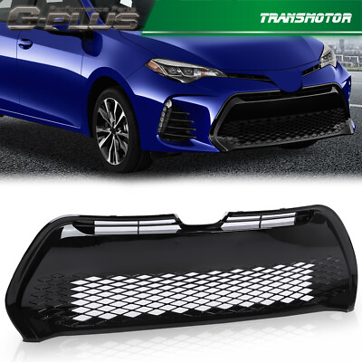 #ad Fits 2017 2018 2019 Toyota Corolla SE XSE Front Bumper Black Lower Grille Grill