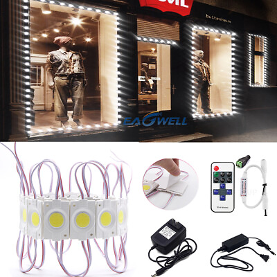 #ad 10 80ft White COB LED Module Light Waterproof Injection Storefront Sign Lamp KIT