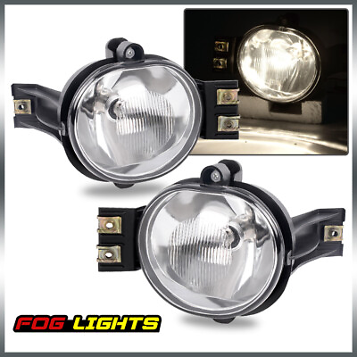 #ad #ad Fit For 02 08 Dodge Ram 1500 2500 3500 04 06 Dodge Durango Clear Fog Lights Pair