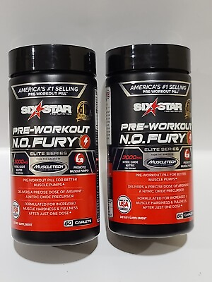 #ad LOT OF 2 SixStar • Pro Nutrition PRE WORKOUT N.O.Fury • EXP : 05 2025