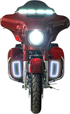 Custom Dynamics LED Lower Fairing Vent Light Inserts 2014 2022 Harley Touring