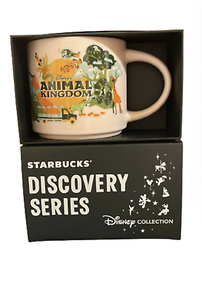 #ad Disney Collection Discovery Series Animal Kingdom Starbucks Coffee Mug New w Box