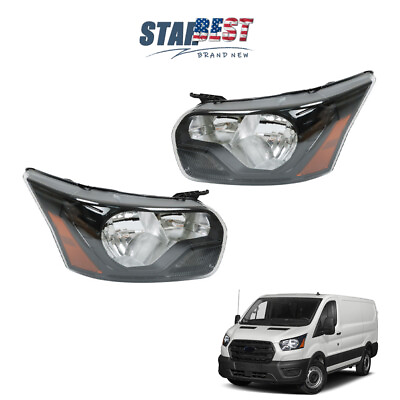 #ad Headlights For 2015 2021 Ford Transit 150 250 Headlamps LHRH Side Halogen Clear