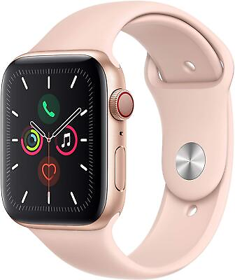 #ad Apple Watch Series 5 GPSLTE w 44MM Gold Aluminum Case amp; Pink Sand Sport Band