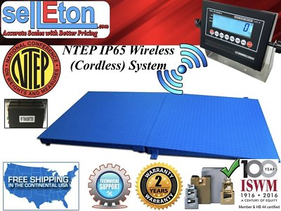 #ad NTEP Floor scale 48quot; x 96quot; 4#x27; x 8#x27; Wireless Cordless 1 ramp 2000 lbs x .5 lb