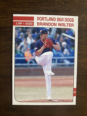 #ad Brandon Walter 2022 Boston Red Sox Custom Baseball Card Portland Sea Dogs