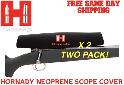 #ad Hornady 99133 Scope Cover Black Neoprene Slip On 2 Two Pack