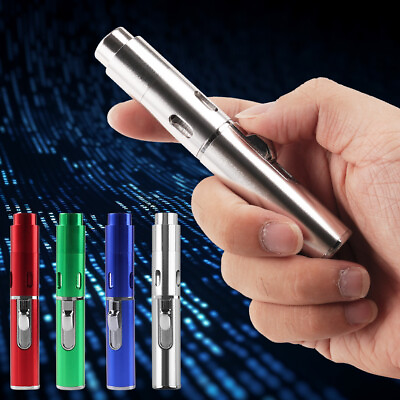 #ad 2 in 1 Windproof Click Butane Refillable Torch Lighter Click Tobacco Pipe
