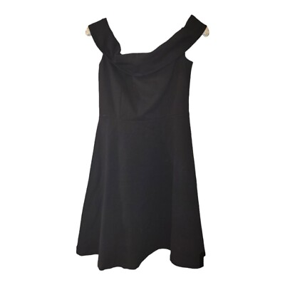#ad Lulus Black Mini Dress Off Shoulders A line S