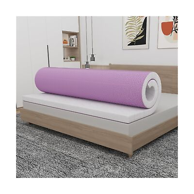 #ad 3 amp;#8220; King Size Memory Foam Mattress Topper with Removable Fitted Cover C