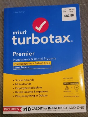 #ad TurboTax Premier 2022 PC Mac CD Or DOWNLOAD Federal and State