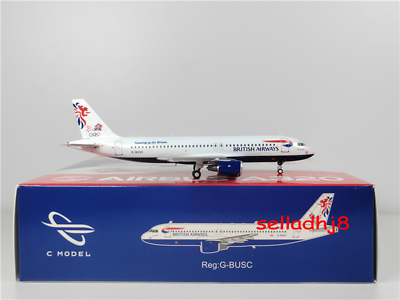 #ad Rare 1:400 Scale British Airways A320 G BUSC 2000 Sydney Alloy Model