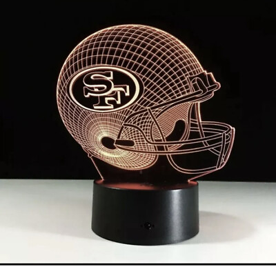 NFL San Francisco 49ers Football Helmet 3D Light