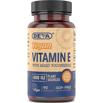 #ad Deva Vegan Vitamin E with Mixed Tocopherols 90 Vegan Caps
