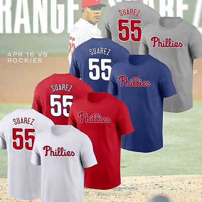 #ad HOT NEW Ranger Suárez #55 Philadelphia Phillies Name amp; Number T Shirt