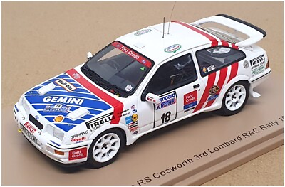 #ad Spark 1 43 Scale S8702 Ford Sierra RS Cosworth #18 3rd Lombard RAC Rally 1987