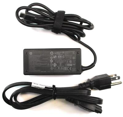 #ad HP 45W USB C 15V 3A Genuine Original AC Power Adapter Charger