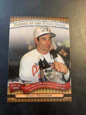 #ad #HWS18 Paul Molitor 1993￼ 2010 History of the World Series￼Topps￼ Cb32