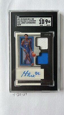 #ad SHAI GILGEOUS ALEXANDER 2019 Panini One and One Dual Patch 88 99 SGC 10 Auto