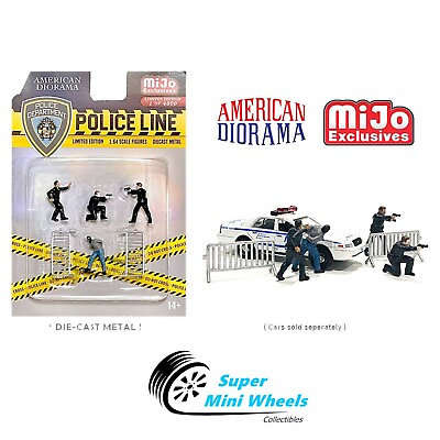 #ad #ad American Diorama 1:64 Police Line Figures 6pcs Set Metal