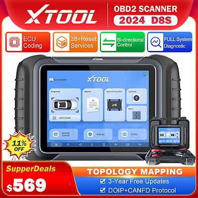 #ad XTOOL D8S Bidirectional Scanner Auto Diagnostic Scan Tool Key Programmer CANFD