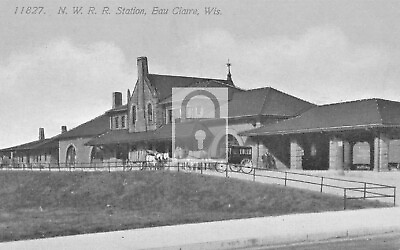#ad #ad Railroad Train Station Depot Eau Claire Wisconsin WI Reprint