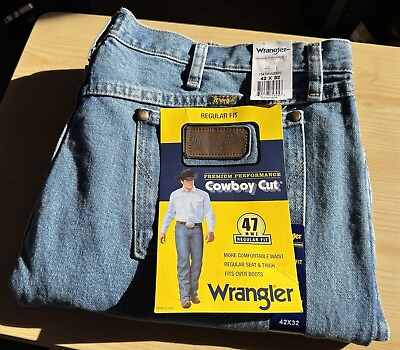 #ad Wrangler Men#x27;s 47Mwz Premium Performance Cowboy Cut Regular Fit Prewashed Jeans