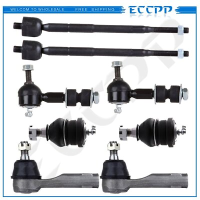 #ad For 1998 01 Nissan Altima Suspension 8x Front Ball Joints Tie Rods Sway Bars Set