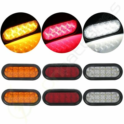 #ad 2x 6quot; 21 led white Rubber light 2x red 2x amber light for Peterbilt Kenworth
