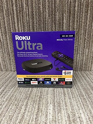 #ad #ad Roku Ultra 4K HDR Dolby Vision Streaming Device Brand New Sealed 4802RW NEW