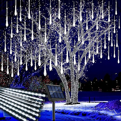 #ad 288 LED Solar Lights Meteor Shower Rain Tree String Light Outdoor Garden Party