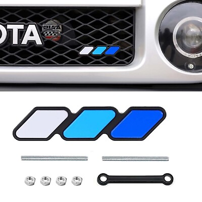 #ad For Toyota Accessories Tri color Front Grille Cover Badge Emblem Car Decor Blue