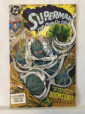 #ad Superman The Man of Steel # 18 Third Print 1st full Doomsday NM