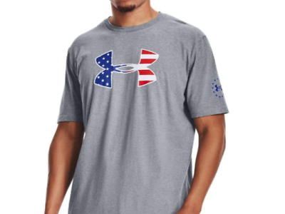 #ad #ad Under Armour Men#x27;s UA Freedom Big Flag Logo Short SleeveT Shirt.Steel.