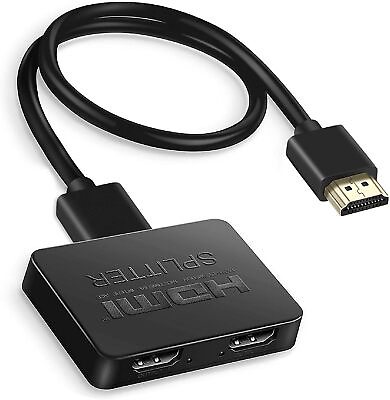 #ad HDMI Splitter 1 In 2 Out 4K UHD HD 1080P 2 Port Repeater Splitter Amplifier 1x2
