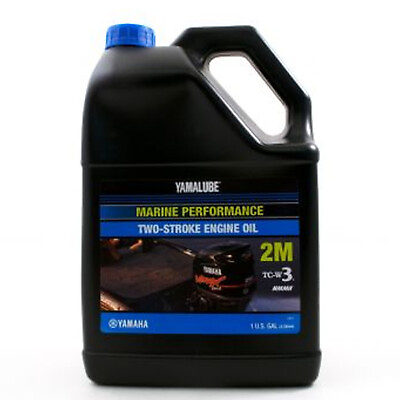 #ad #ad Yamaha New OEM Yamalube 2M Marine 2 Stroke Engine Oil Gallon LUB 2STRK M1 04