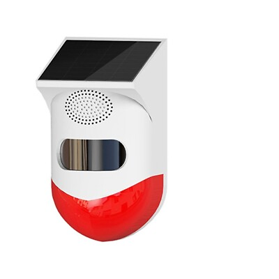 #ad Waterproof Outdoor Alarm Solar Motion Sensor Infrared Detection Strobe Light
