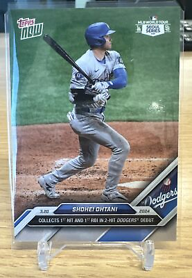 #ad #ad 🚀 SHOHEI OHTANI 2024 Topps Now SEOUL #1 Collects 1st Hit RBI in as LA DODGER