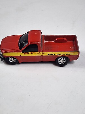 #ad Maisto Tonka Tractor Supply Ford F350 Pickup Red Yellow Die Cast Car