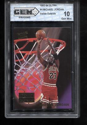 #ad #ad Michael Jordan 1993 94 Fleer Ultra #4 Inside Outside Chicago Bulls GEM MINT 10
