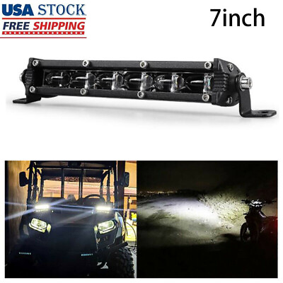 #ad #ad 7inch Ultra Slim LED Light Bar 6D Spot Flood Driving for UTV Offroad Motorcycle