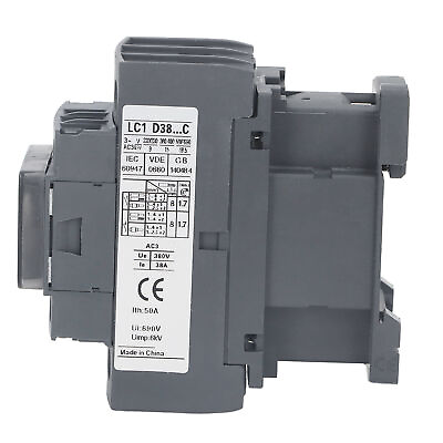 #ad AC Contactor 38A 1 NO 1 NC High Voltage Contactor For Control 380V