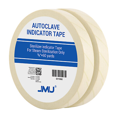 #ad JMU Dental Autoclave Tape Sterilization Indicates Tape 1 2quot; x 60Yd 3 4quot; x 60Yd